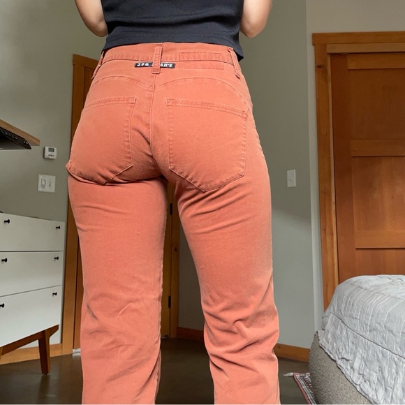 Vintage Jean Paul Gaultier jeans pumpkin colored low rise pants - Picture 5 of 12